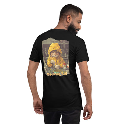 Camiseta Prémium Unisex Impresión Trasera de Gato "Hierbas de Heisenberg" Michilandia | La tienda online de los fans de gatos