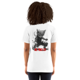 Camiseta Prémium Unisex Impresión Trasera de Gato "Garou Felino" Michilandia | La tienda online de los fans de gatos