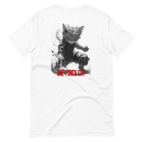 Camiseta Prémium Unisex Impresión Trasera de Gato "Garou Felino" Michilandia | La tienda online de los fans de gatos