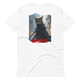 Camiseta Prémium Unisex Impresión Trasera de Gato "Sigilo Supersónico" Michilandia | La tienda online de los fans de gatos