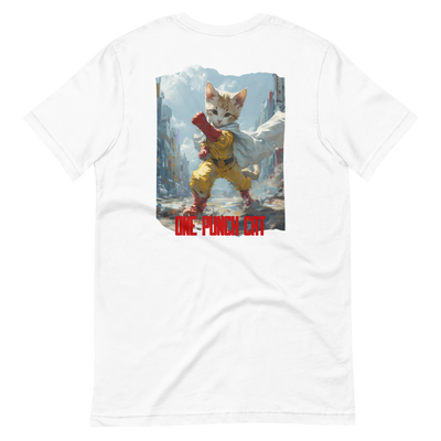 Camiseta Prémium Unisex Impresión Trasera de Gato "Héroe de un Miau" Michilandia | La tienda online de los fans de gatos