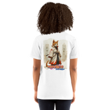 Camiseta Prémium Unisex Impresión Trasera de Gato "Hokage Miau" Michilandia | La tienda online de los fans de gatos