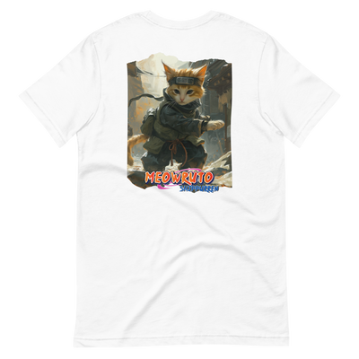 Camiseta Prémium Unisex Impresión Trasera de Gato "Jounin Felino" Michilandia | La tienda online de los fans de gatos