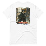 Camiseta Prémium Unisex Impresión Trasera de Gato "Jounin Felino" Michilandia | La tienda online de los fans de gatos