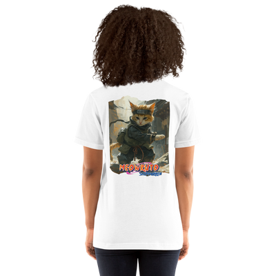 Camiseta Prémium Unisex Impresión Trasera de Gato "Jounin Felino" Michilandia | La tienda online de los fans de gatos