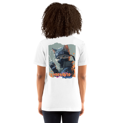 Camiseta Prémium Unisex Impresión Trasera de Gato "Chidori Felino" Michilandia | La tienda online de los fans de gatos