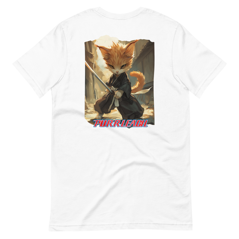 Camiseta Prémium Unisex Impresión Trasera de Gato "Gatito Shinigami" Michilandia | La tienda online de los fans de gatos