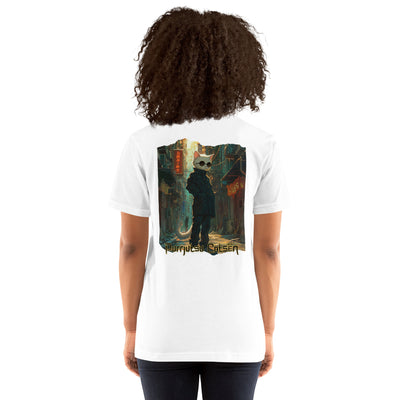 Camiseta Prémium Unisex Impresión Trasera de Gato "Encanto de Jujutsu" Michilandia | La tienda online de los fans de gatos