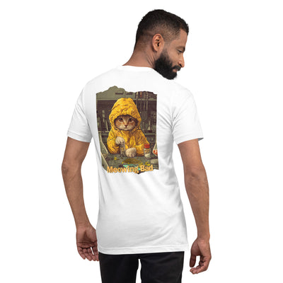 Camiseta Prémium Unisex Impresión Trasera de Gato "Hierbas de Heisenberg" Michilandia | La tienda online de los fans de gatos