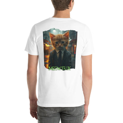 Camiseta Prémium Unisex Impresión Trasera de Gato "Sr Anderson Peludo" Michilandia | La tienda online de los fans de gatos