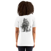 Camiseta Prémium Unisex Impresión Trasera de Gato "Comando Gatuno SWAT" Michilandia | La tienda online de los fans de gatos