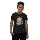 Camiseta Junior Unisex Estampado de Gato "Saiyajin Fitness" Michilandia | La tienda online de los fans de gatos