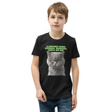 Camiseta Junior Unisex Estampado de Gato "Actitud Miau" Michilandia | La tienda online de los fans de gatos