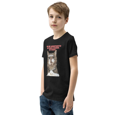 Camiseta Junior Unisex Estampado de Gato "Dulce Travieso" Michilandia | La tienda online de los fans de gatos