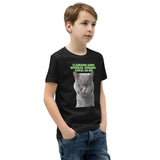 Camiseta Junior Unisex Estampado de Gato "Actitud Miau" Michilandia | La tienda online de los fans de gatos