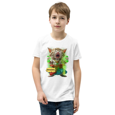 Camiseta Junior Unisex Estampado de Gato 