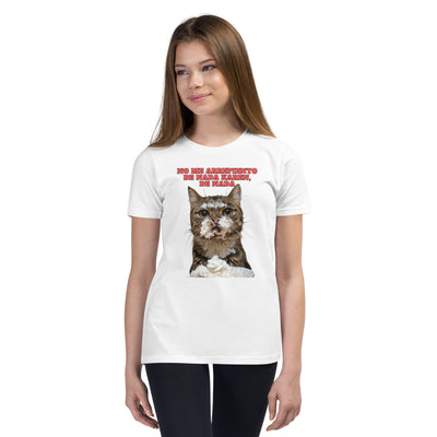 Camiseta Junior Unisex Estampado de Gato "Dulce Travieso" Michilandia | La tienda online de los fans de gatos