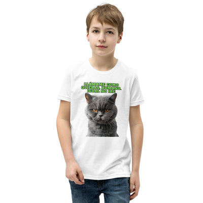 Camiseta Junior Unisex Estampado de Gato 