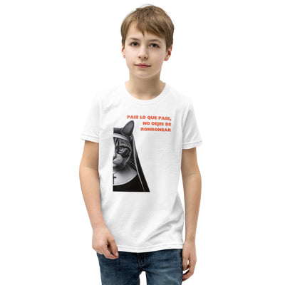 Camiseta Junior Unisex Estampado de Gato 