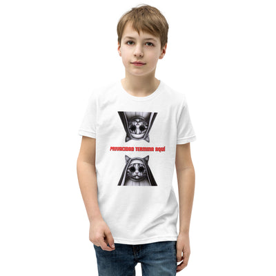 Camiseta Junior Unisex Estampado de Gato 