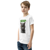 Camiseta Junior Unisex Estampado de Gato "Actitud Miau" Michilandia | La tienda online de los fans de gatos