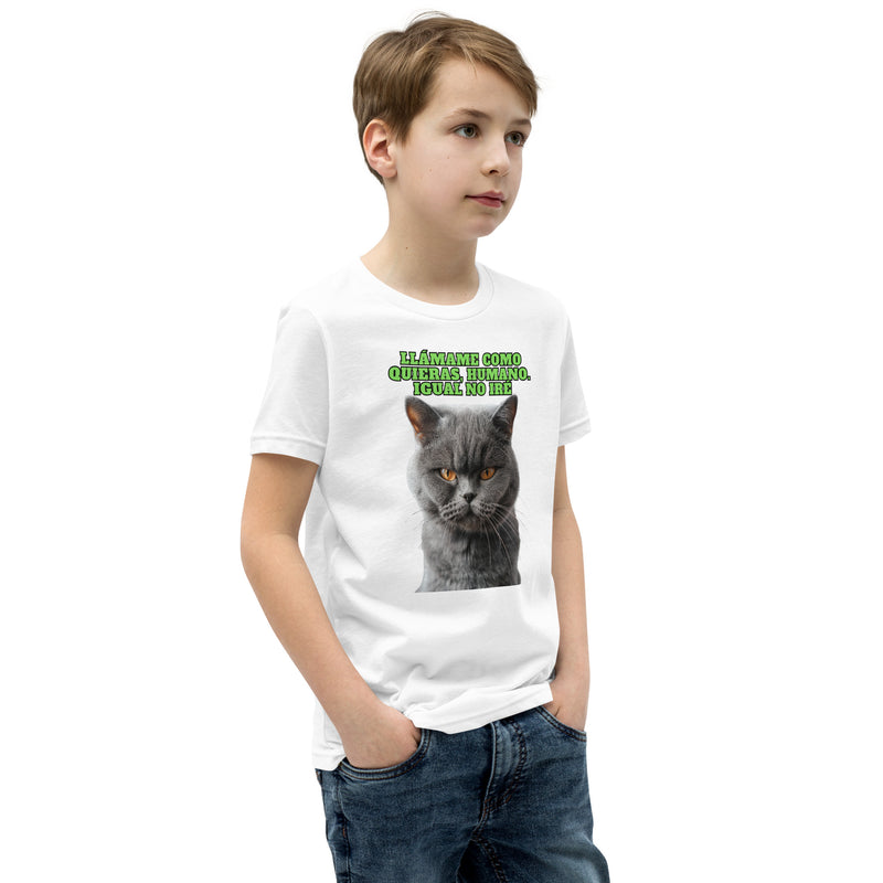 Camiseta Junior Unisex Estampado de Gato "Actitud Miau" Michilandia | La tienda online de los fans de gatos